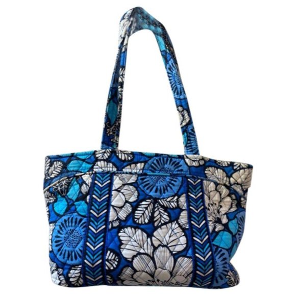 Vera Bradley Handbags - Vera Bradley Blue White Medium Tote Bag